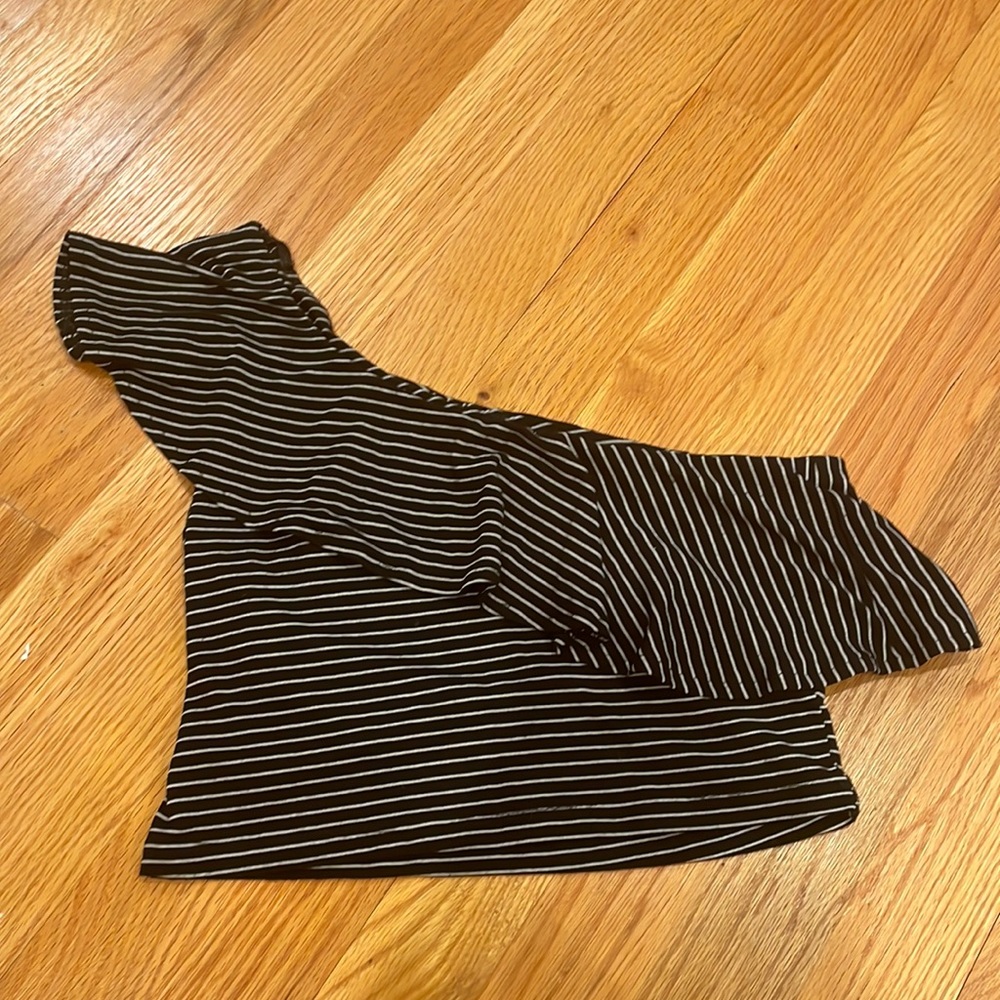 One Shoulder Striped Shirt